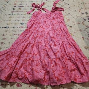 Vici Pink Floral Tie Shoulder Maxi Dress